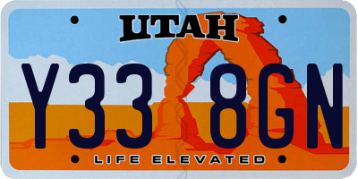 UT license plate Y338GN