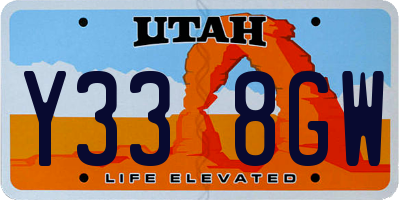 UT license plate Y338GW