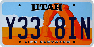 UT license plate Y338IN