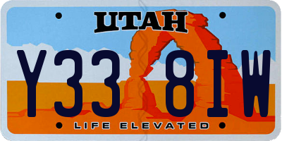 UT license plate Y338IW