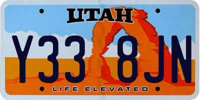 UT license plate Y338JN
