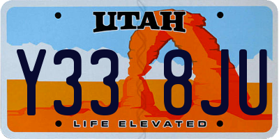 UT license plate Y338JU