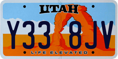 UT license plate Y338JV