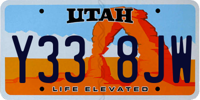 UT license plate Y338JW