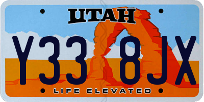 UT license plate Y338JX