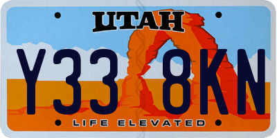 UT license plate Y338KN