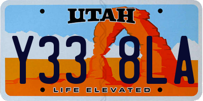 UT license plate Y338LA