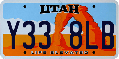 UT license plate Y338LB