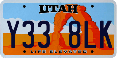 UT license plate Y338LK