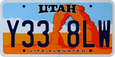 UT license plate Y338LW