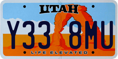 UT license plate Y338MU