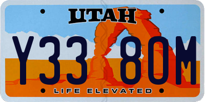UT license plate Y338OM