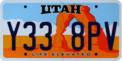UT license plate Y338PV