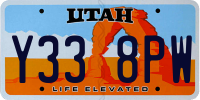 UT license plate Y338PW