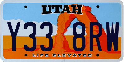 UT license plate Y338RW