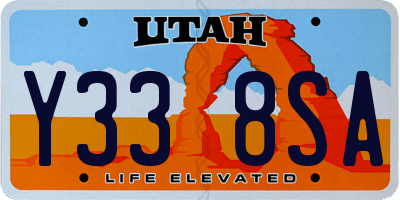 UT license plate Y338SA