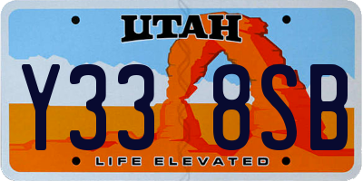 UT license plate Y338SB