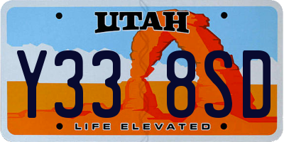 UT license plate Y338SD