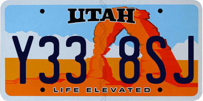 UT license plate Y338SJ