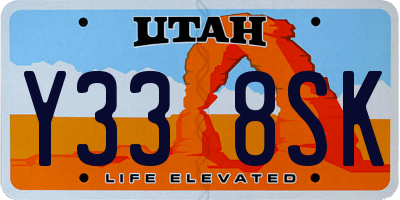 UT license plate Y338SK