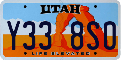 UT license plate Y338SO