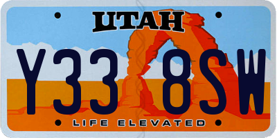 UT license plate Y338SW