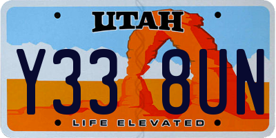 UT license plate Y338UN