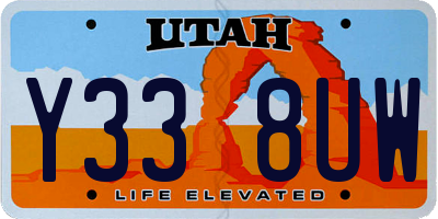 UT license plate Y338UW
