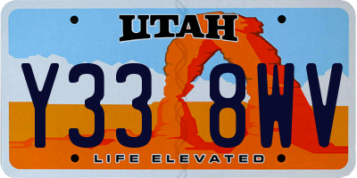 UT license plate Y338WV