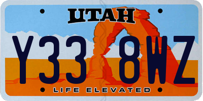 UT license plate Y338WZ