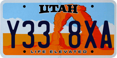 UT license plate Y338XA