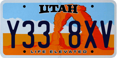UT license plate Y338XV