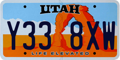 UT license plate Y338XW