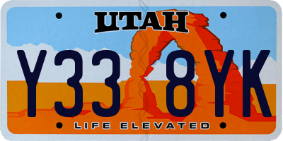 UT license plate Y338YK