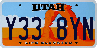 UT license plate Y338YN