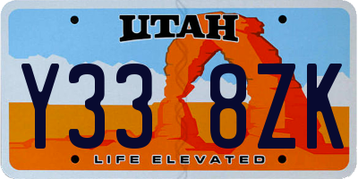 UT license plate Y338ZK