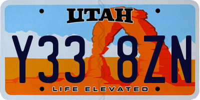 UT license plate Y338ZN
