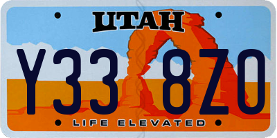 UT license plate Y338ZO