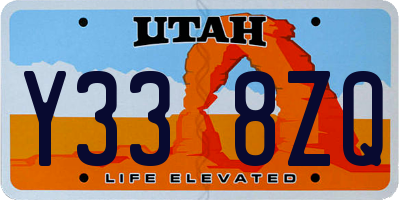 UT license plate Y338ZQ