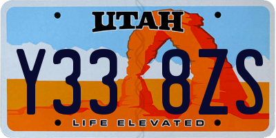 UT license plate Y338ZS