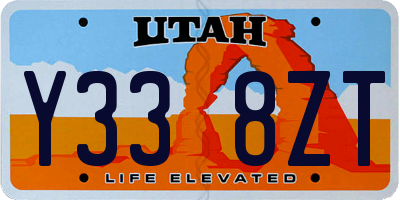 UT license plate Y338ZT