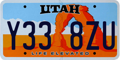 UT license plate Y338ZU