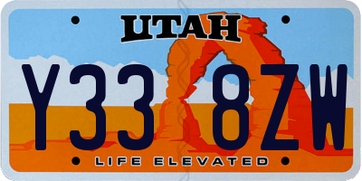 UT license plate Y338ZW