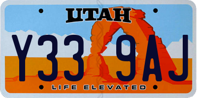 UT license plate Y339AJ