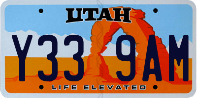 UT license plate Y339AM