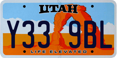 UT license plate Y339BL