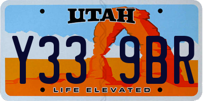 UT license plate Y339BR