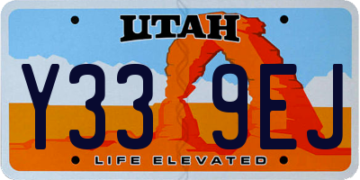 UT license plate Y339EJ