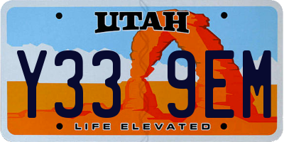 UT license plate Y339EM