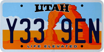 UT license plate Y339EN